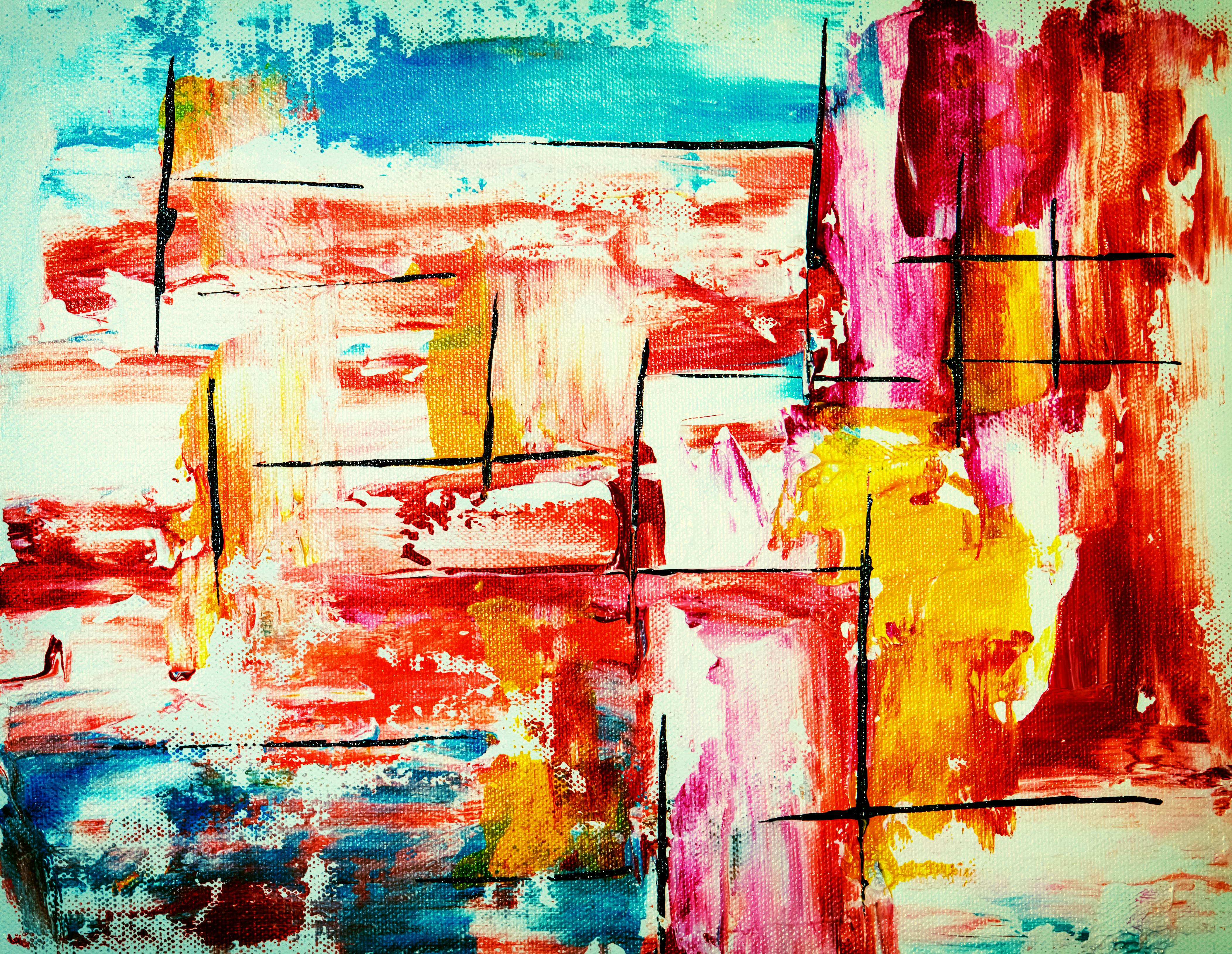 multicolored abstract painting